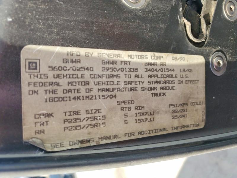1991 CHEVROLET GMT-400 C1500